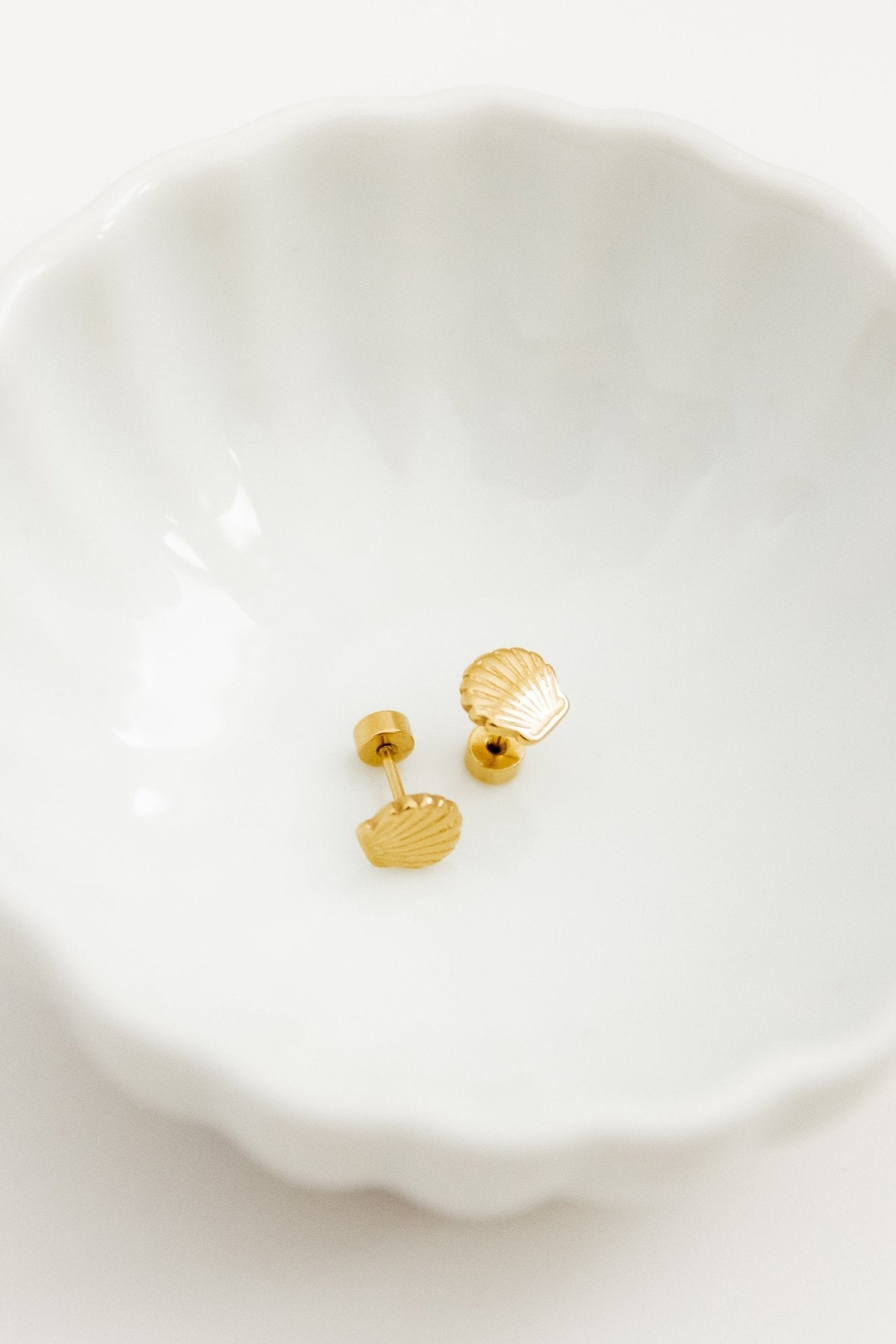 Marina Seashell Screwback Stud Earrings for Girls