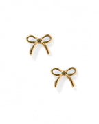 Screwback Stud Earrings - Sadie Bow Gold