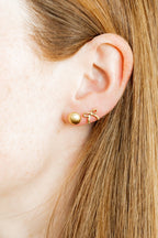 Screwback Stud Earrings - Sadie Bow Gold