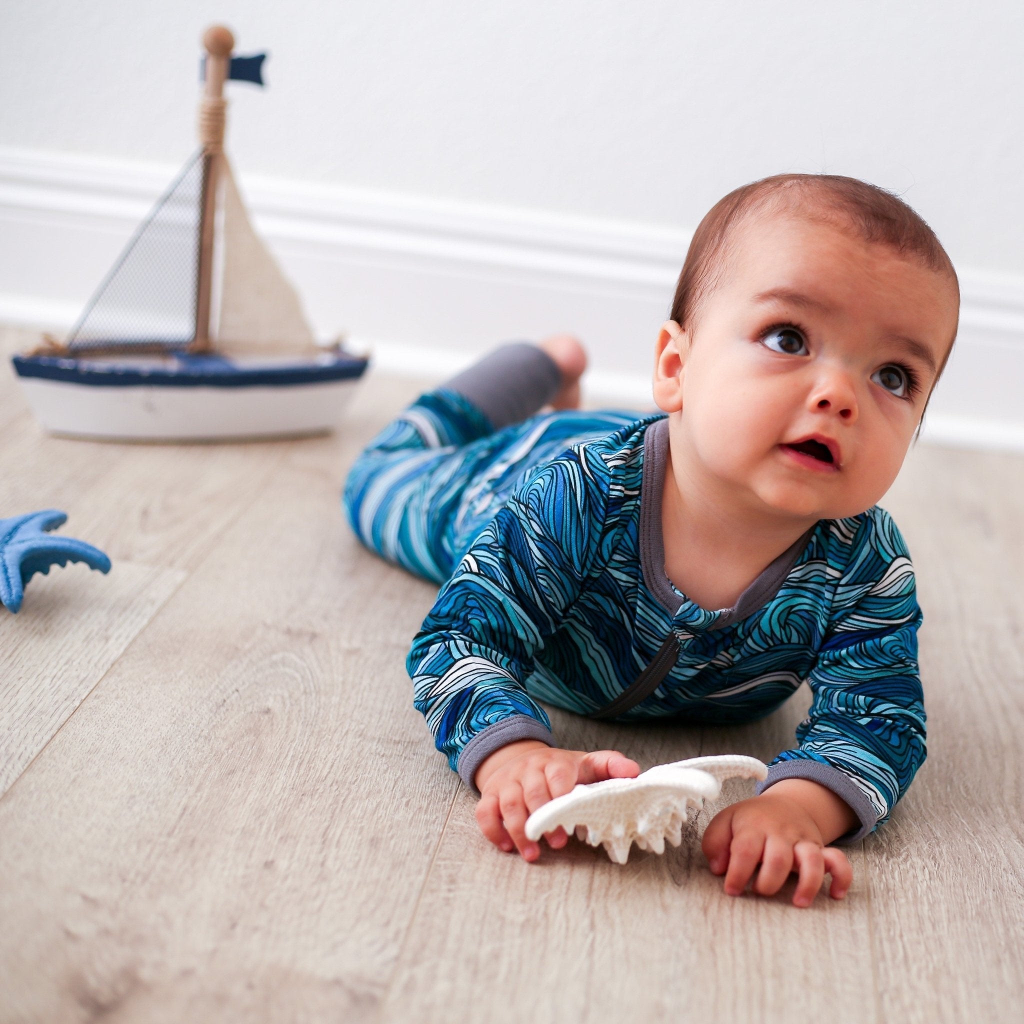 Sea Dreams Bamboo Romper - Blissfully Lavender BoutiqueBestaroo