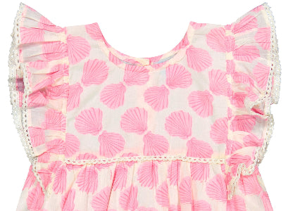 Seraphina Girls' Dress Shell Beach Pink