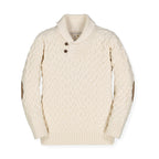 Shawl Collar Organic Cable Sweater