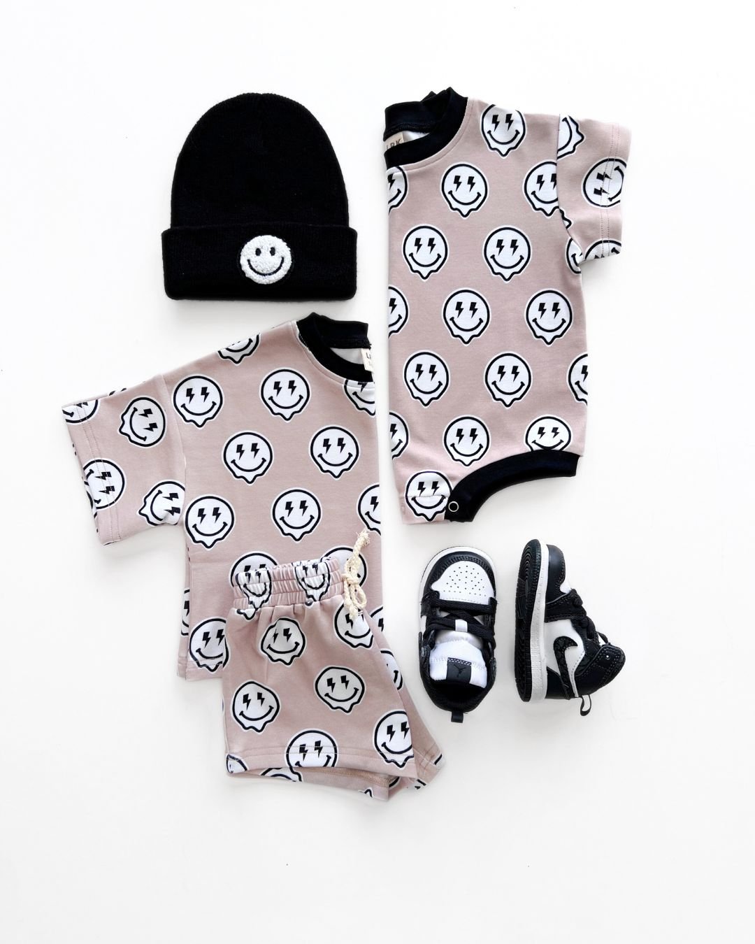 Electric Drippy Short Sleeve Bubble Romper