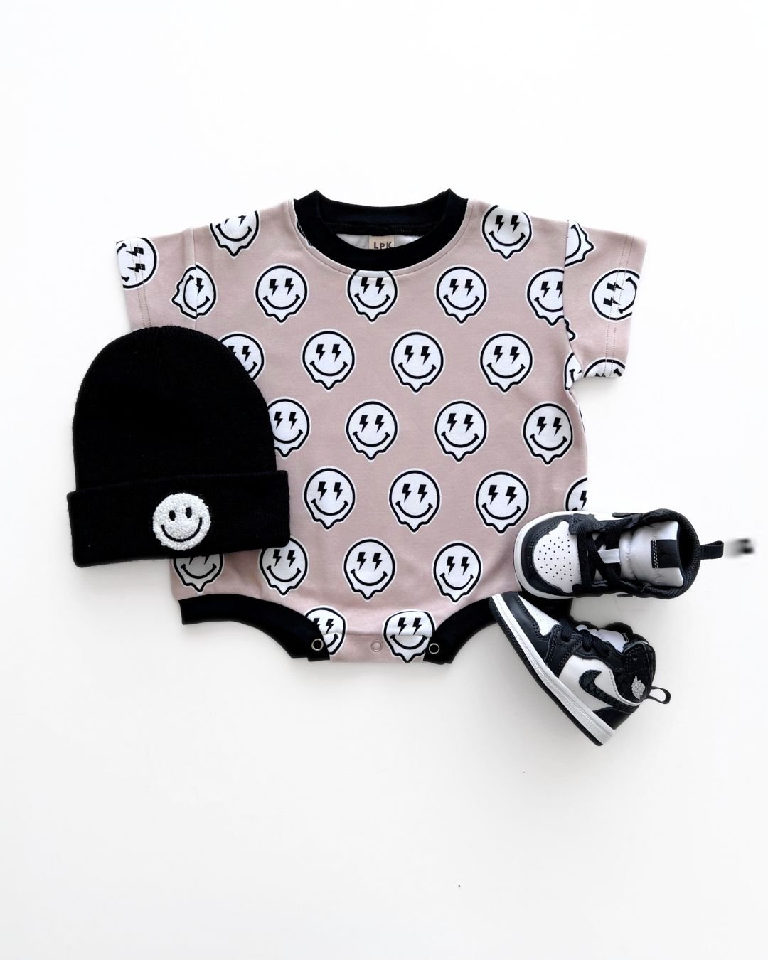 Electric Drippy Short Sleeve Bubble Romper