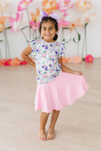 Short Sleeve Ruffle Tee - Blissfully Lavender BoutiqueMila & Rose ®