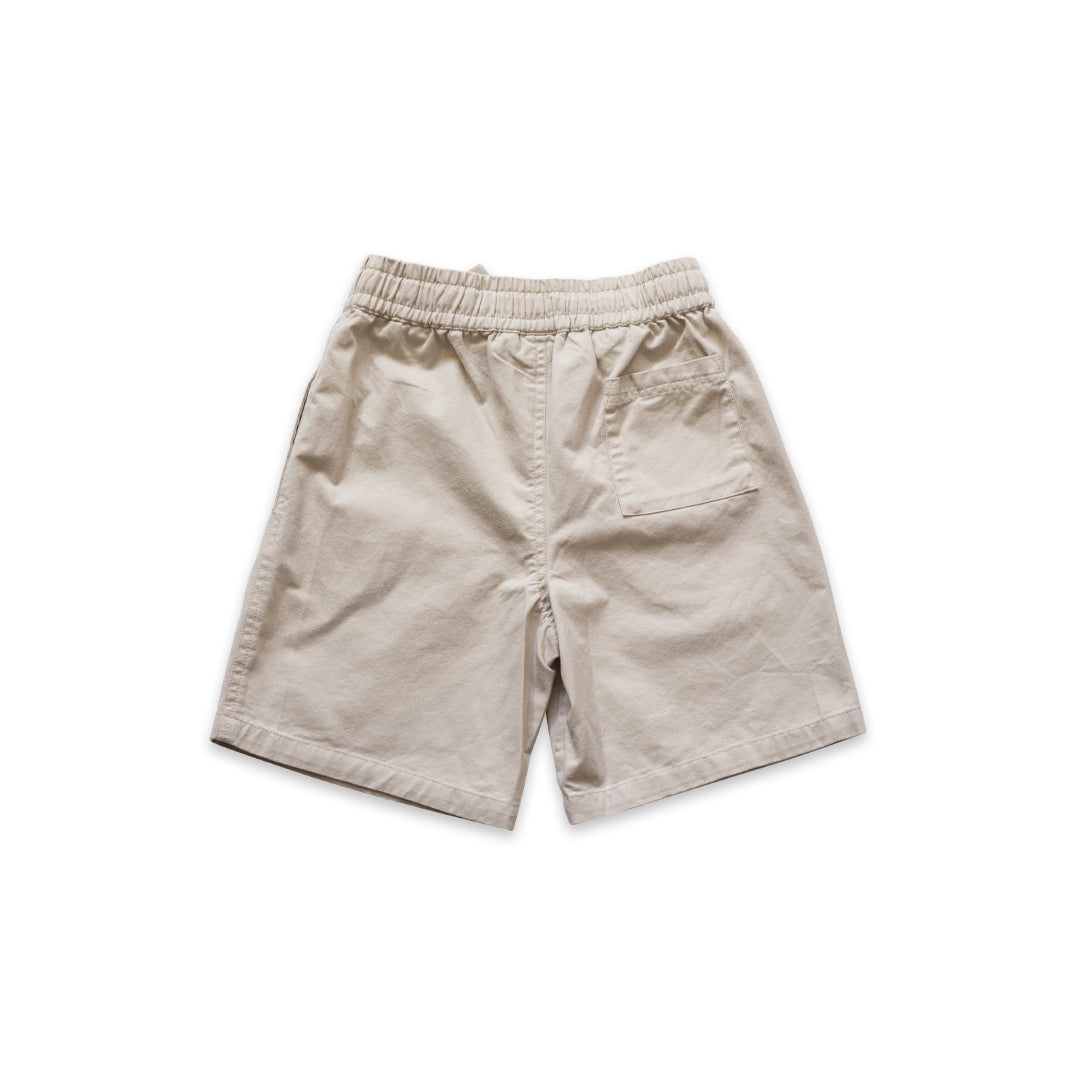 Boys Ecru Pull On Straight Shorts