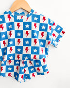 Checks & Star Shorts Set