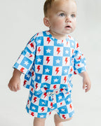 Checks & Star Shorts Set
