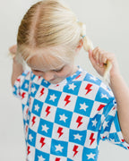 Checks & Star Shorts Set