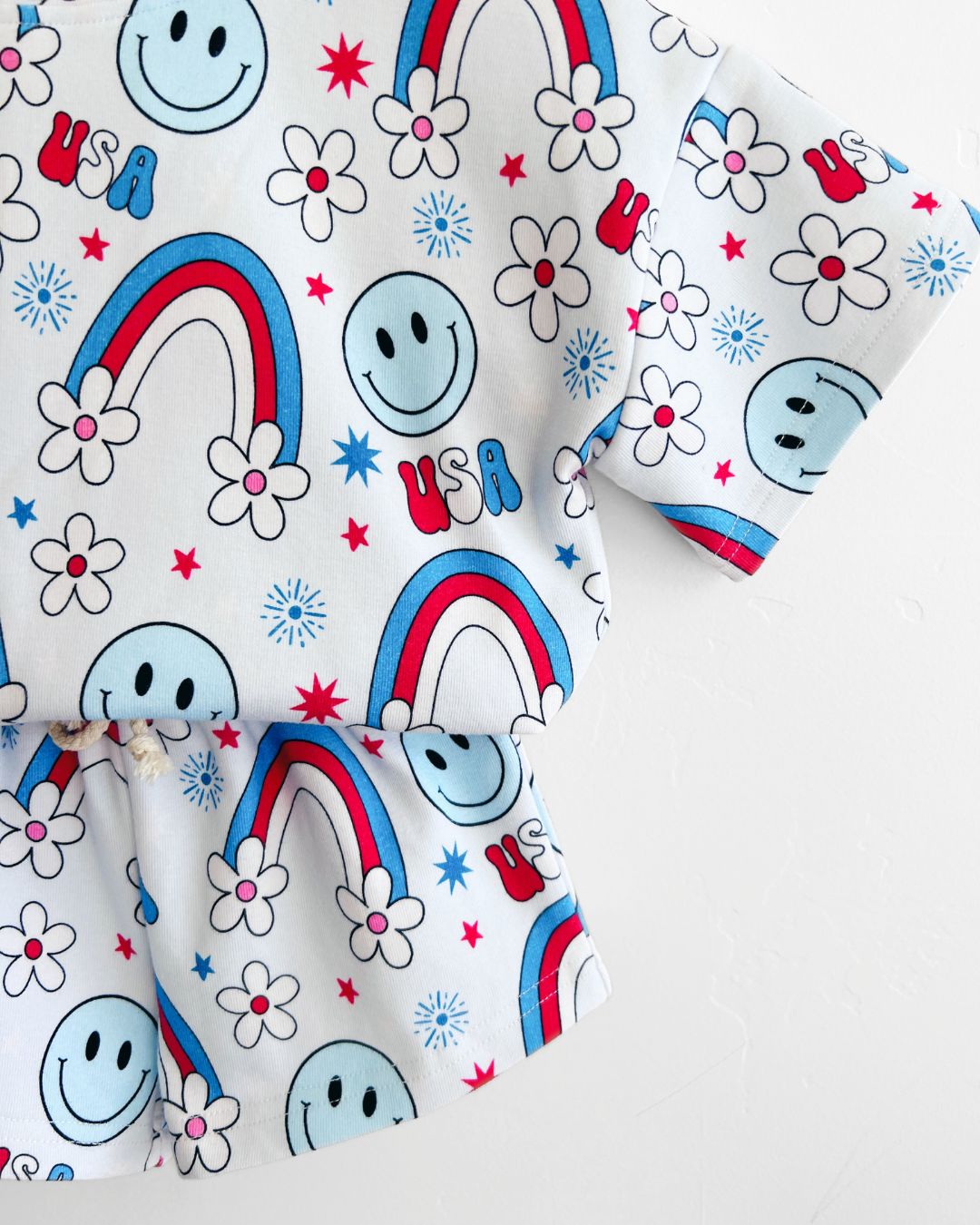 Girls Little Miss USA Short Set