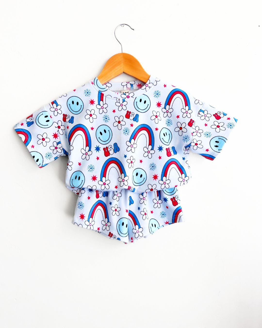 Girls Little Miss USA Short Set