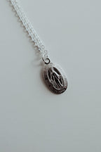 Miraculous Medal Necklace // Silver