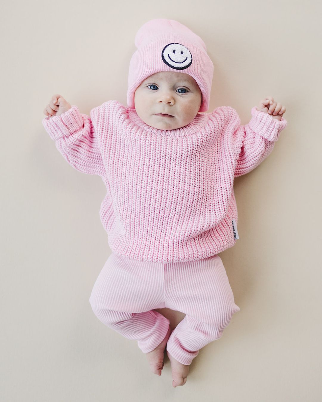 Pink Smiley Beanie
