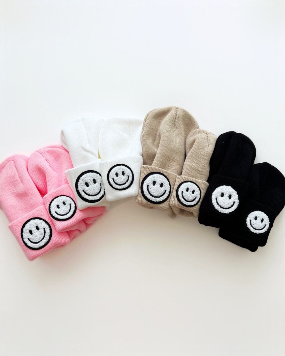 Pink Smiley Beanie