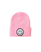 Pink Smiley Beanie