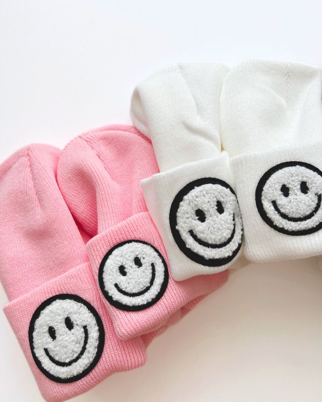 Pink Smiley Beanie