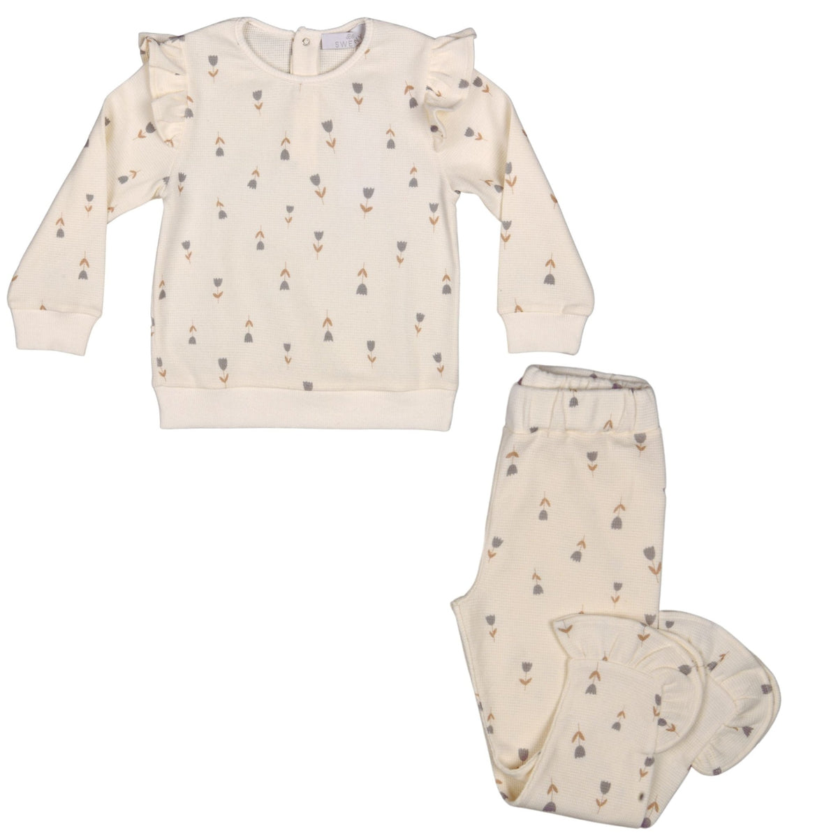 Sonia Girls Tulip Waffle Cotton Leggings Set - Blissfully Lavender BoutiqueBebe Sweeny