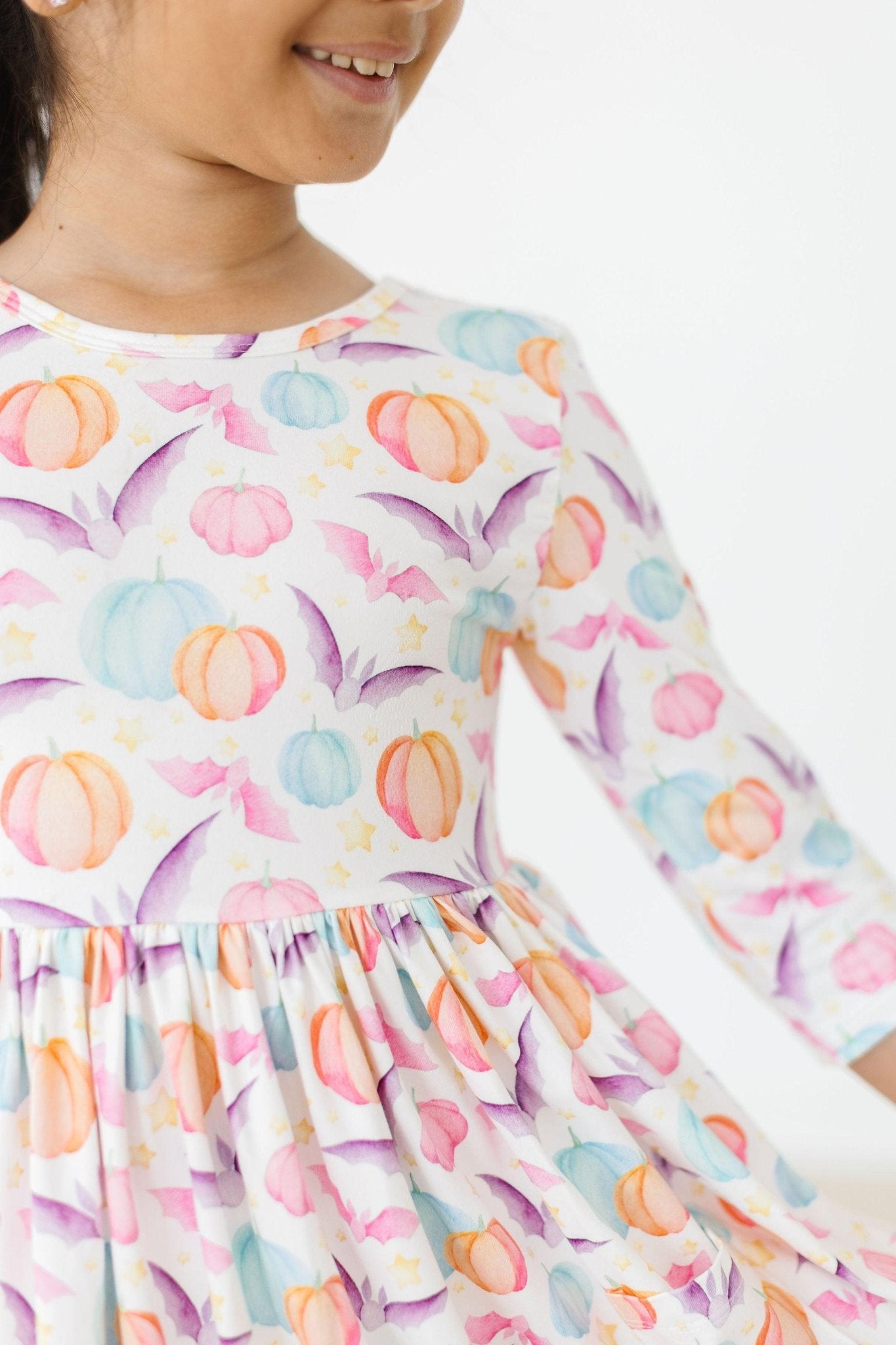 Spooky Sweetheart 3/4 Sleeve Pocket Twirl Dress - Blissfully Lavender BoutiqueMila & Rose ®