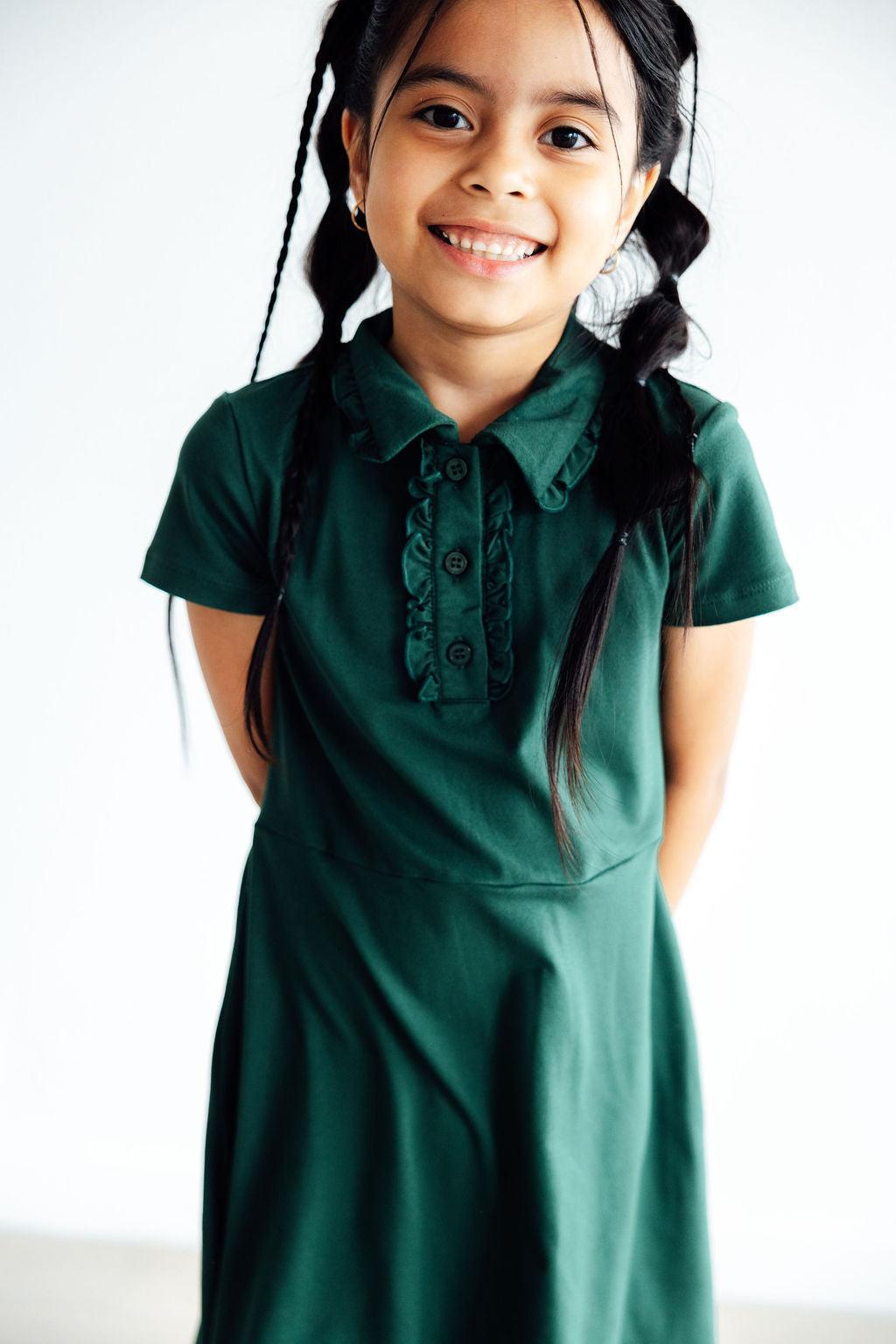 Spruce Short Sleeve Polo Dress - Blissfully Lavender BoutiqueMila & Rose ®