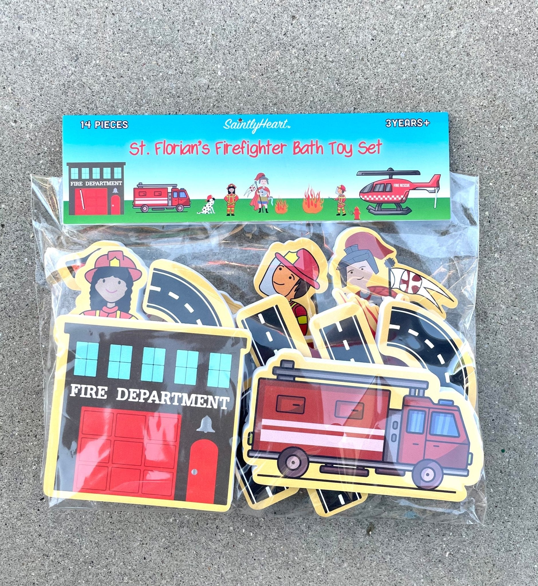 St. Florian's Firefighter Bath Toy Set - Blissfully Lavender BoutiqueSaintly Heart