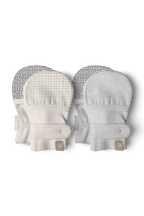 Stay-On Baby Mittens – Storm Gray + Gridlock (2-Pack)