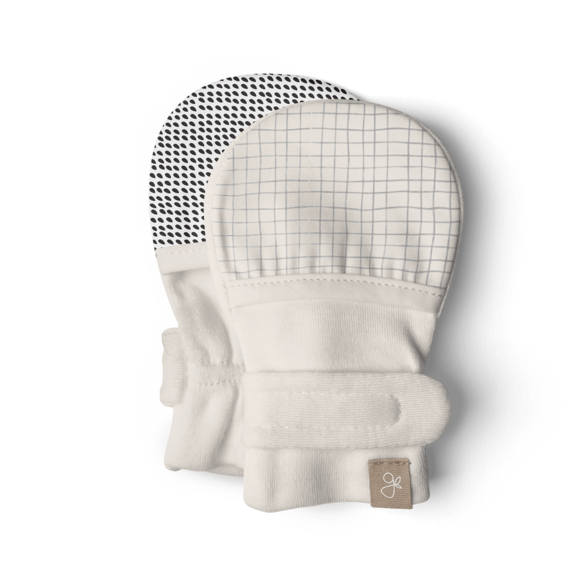 Stay-On Baby Mittens – Storm Gray + Gridlock (2-Pack)