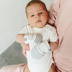 Stay-On Baby Mittens – Gray Stripe + Midnight (2-Pack)