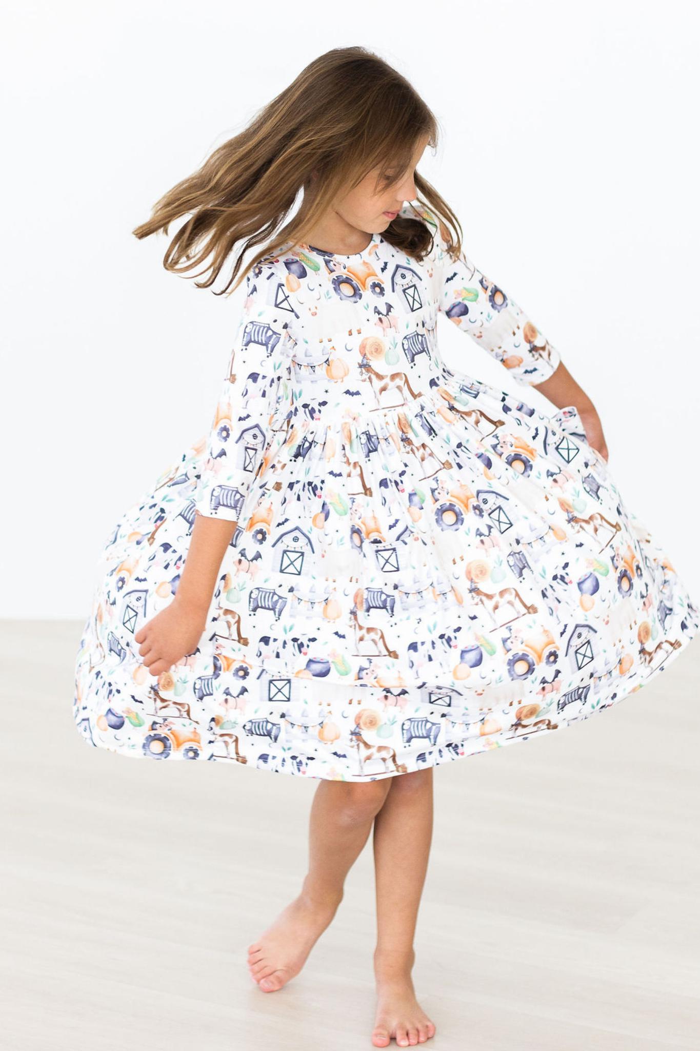 Stay Spooky Pocket Twirl Dress - Blissfully Lavender BoutiqueMila & Rose ®
