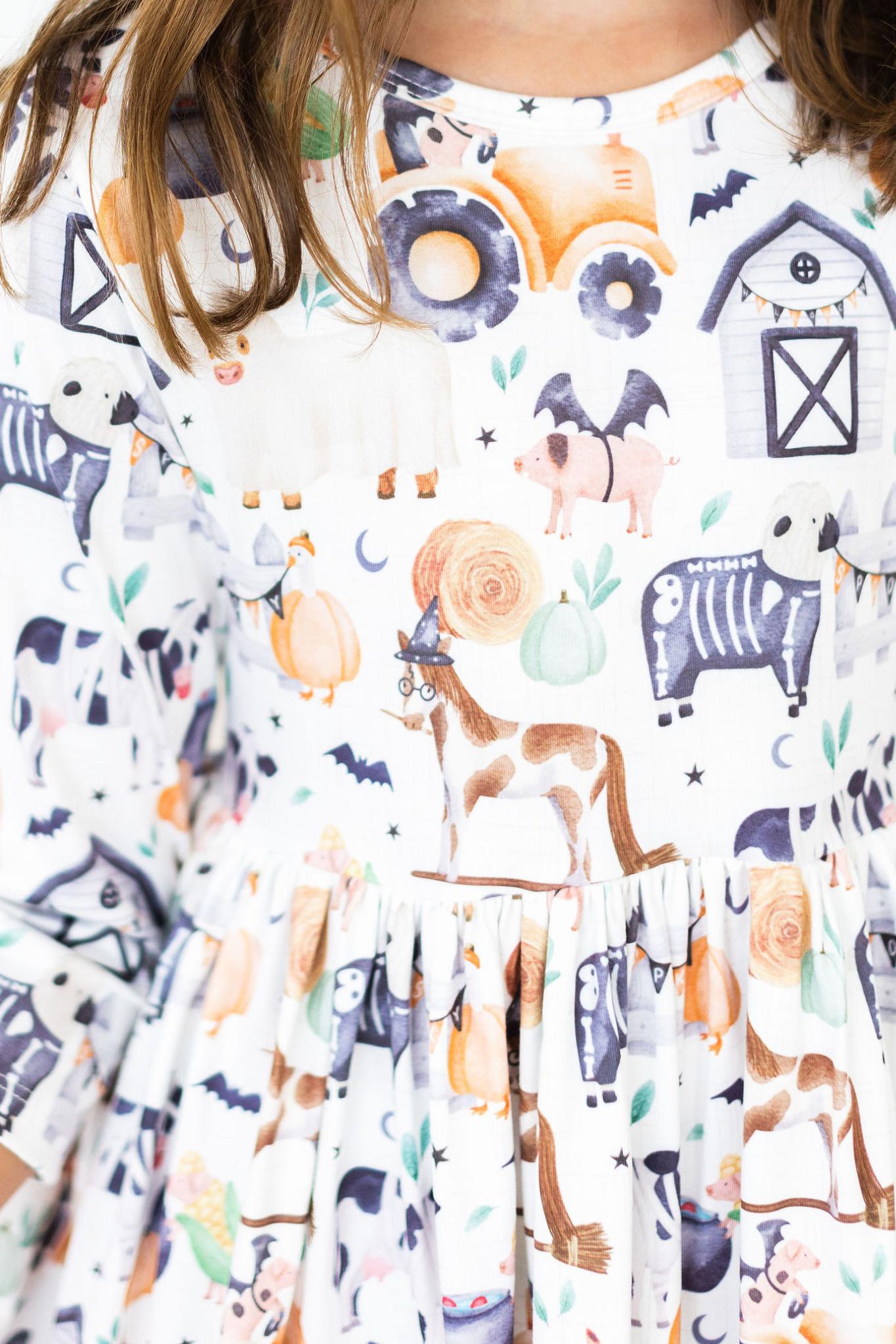 Stay Spooky Pocket Twirl Dress - Blissfully Lavender BoutiqueMila & Rose ®