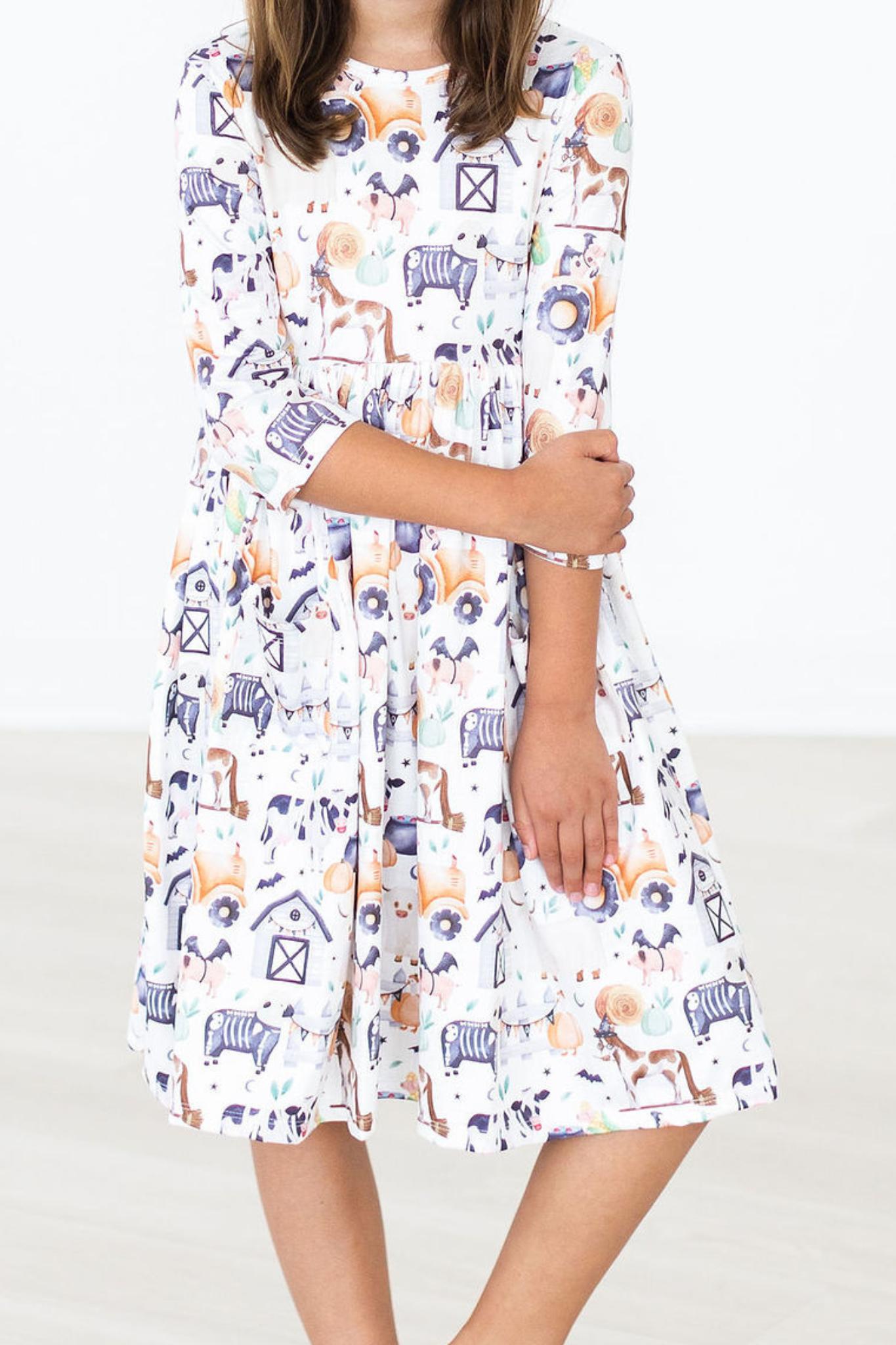 Stay Spooky Pocket Twirl Dress - Blissfully Lavender BoutiqueMila & Rose ®