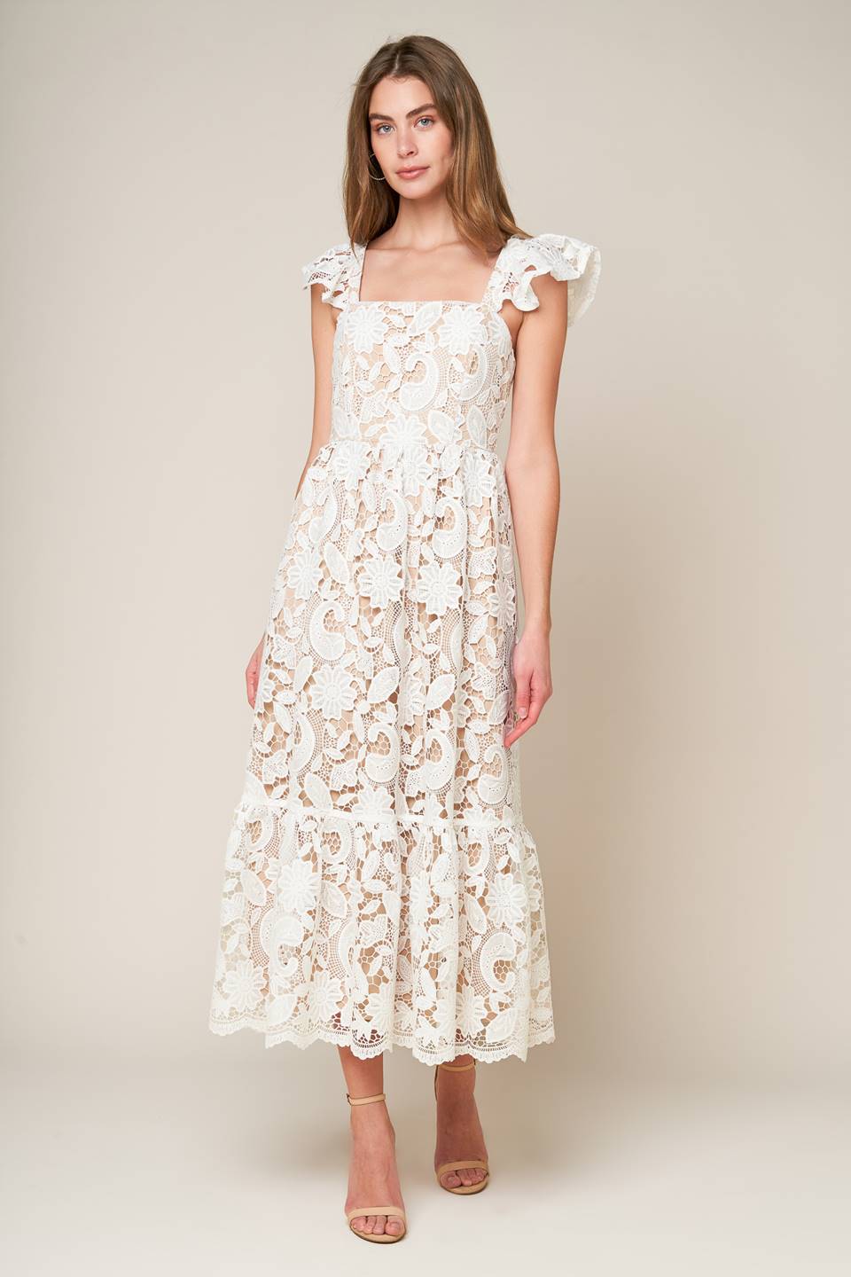 Still Thinking Lace Women’s Midi Dress - Blissfully Lavender BoutiqueFlying Tomato