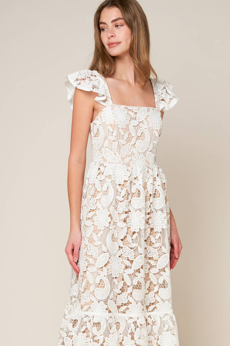 Still Thinking Lace Women’s Midi Dress - Blissfully Lavender BoutiqueFlying Tomato