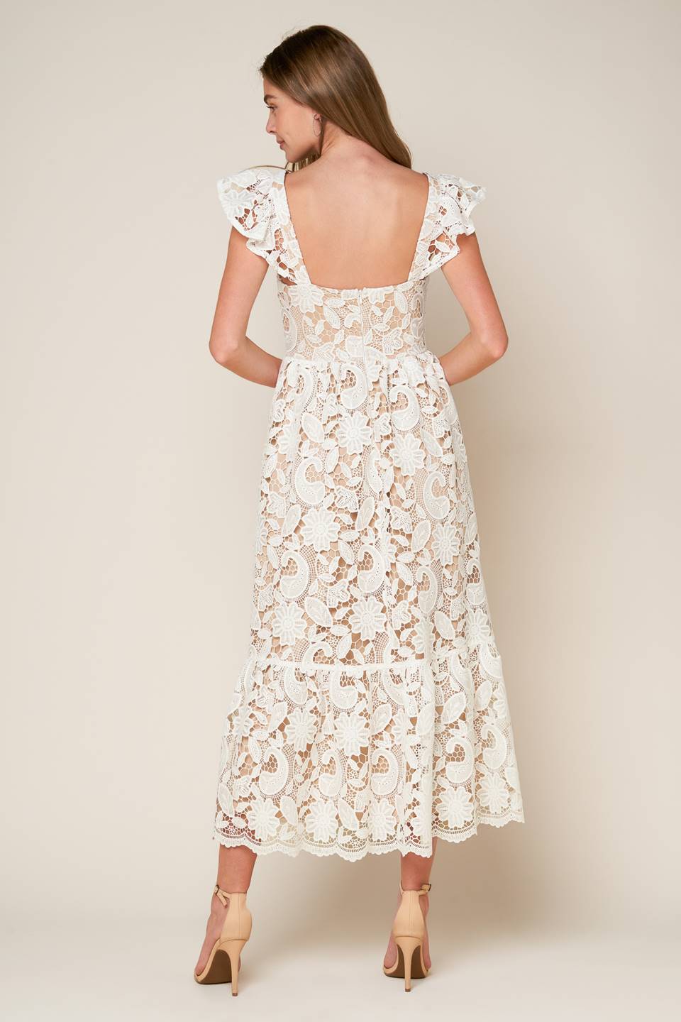 Still Thinking Lace Women’s Midi Dress - Blissfully Lavender BoutiqueFlying Tomato