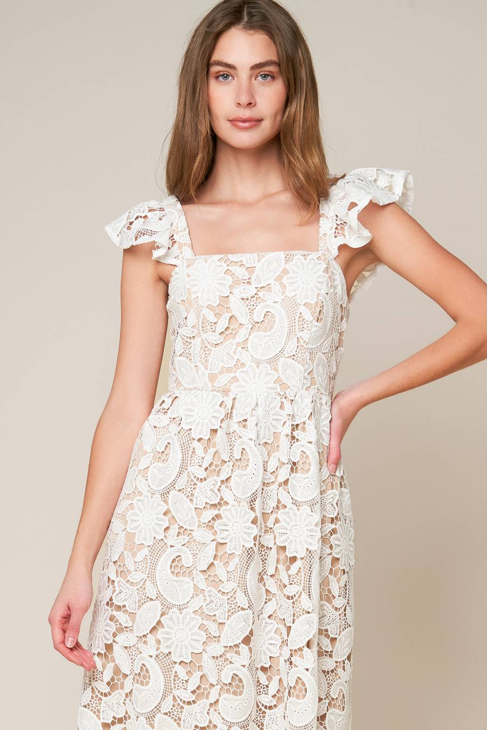 Still Thinking Lace Women’s Midi Dress - Blissfully Lavender BoutiqueFlying Tomato