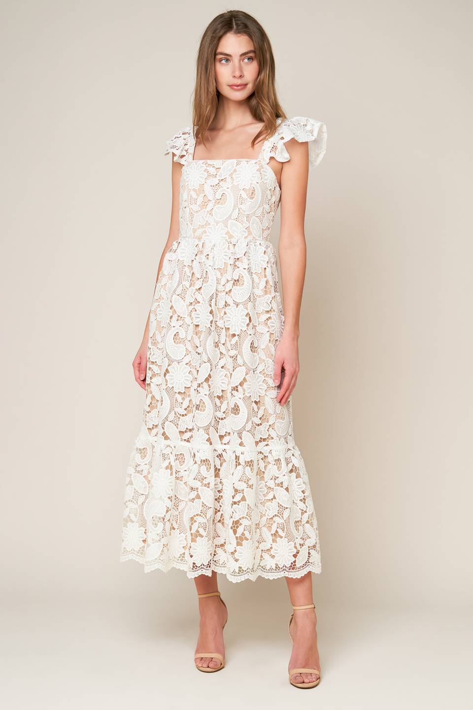 Still Thinking Lace Women’s Midi Dress - Blissfully Lavender BoutiqueFlying Tomato