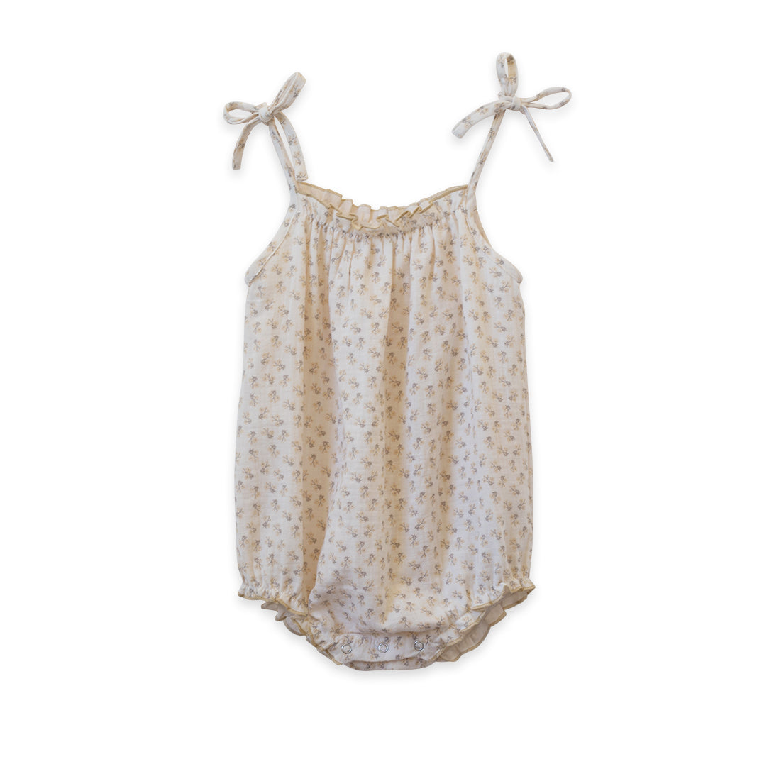 Baby Girl Buttercup Gauze Strap Romper
