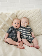 Stripe Linen Button Up Shirt - Blissfully Lavender BoutiqueMebie Baby