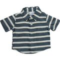 Stripe Linen Button Up Shirt - Blissfully Lavender BoutiqueMebie Baby