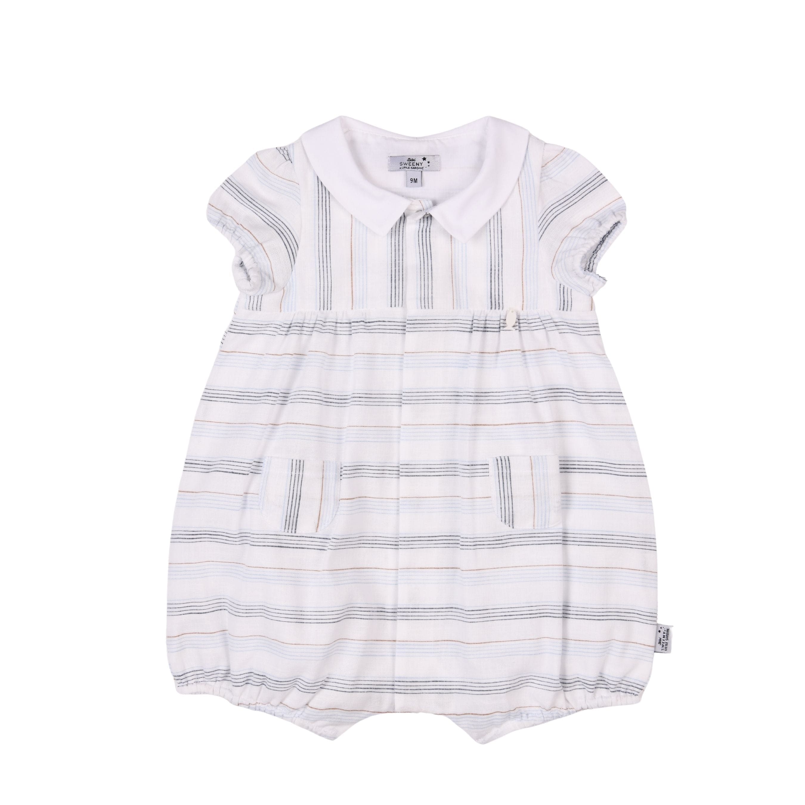 Boys Striped Cotton Baby Romper