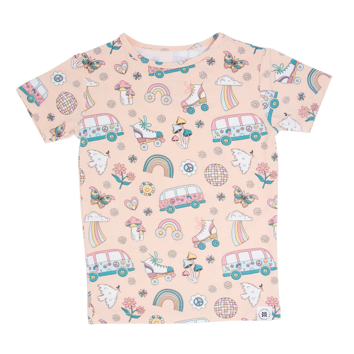 Girls Summer Two-Piece Pajama Short Set