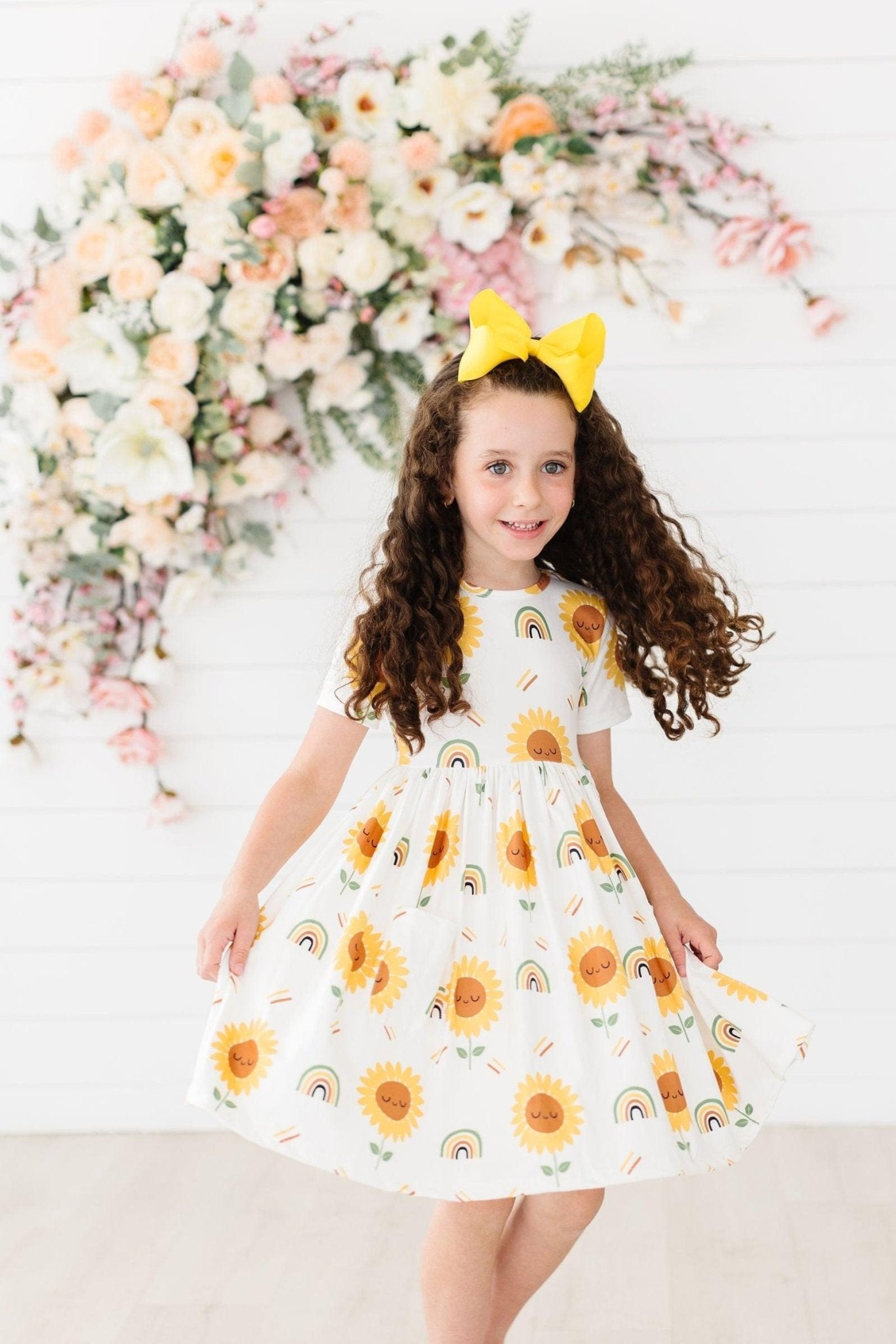 Sunflower S/S Pocket Twirl Dress - Blissfully Lavender BoutiqueMila & Rose ®
