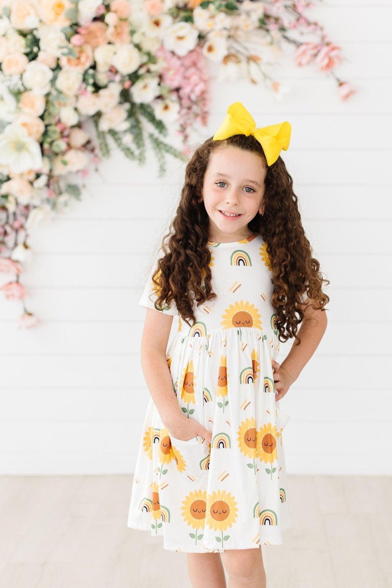 Sunflower S/S Pocket Twirl Dress - Blissfully Lavender BoutiqueMila & Rose ®