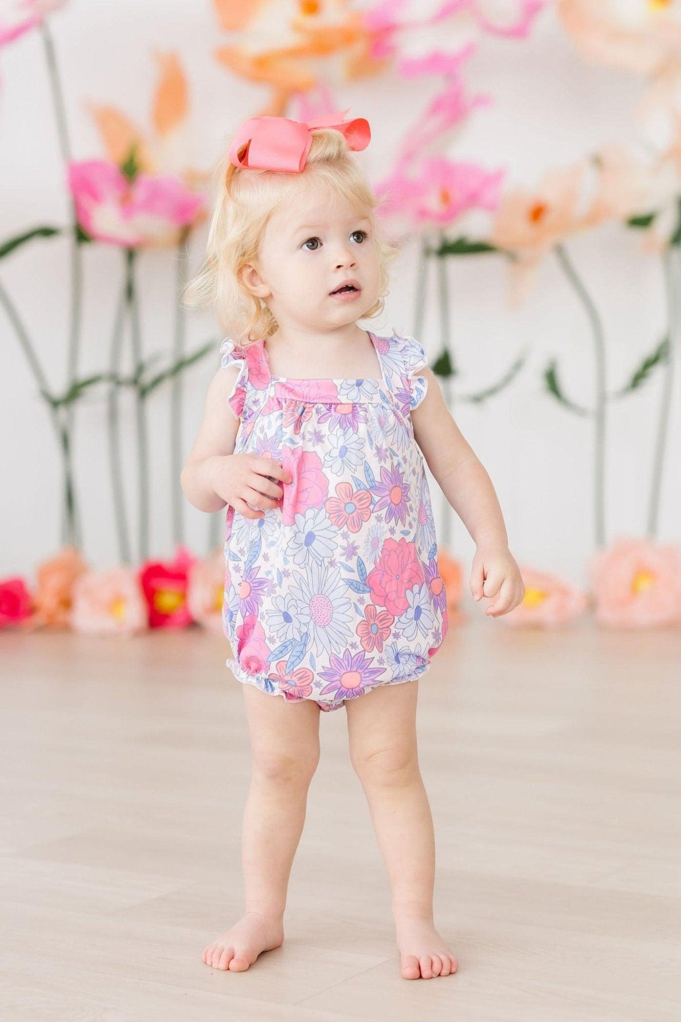 Sweet Springtime Ruffle Cross Back Romper - Blissfully Lavender BoutiqueMila & Rose ®