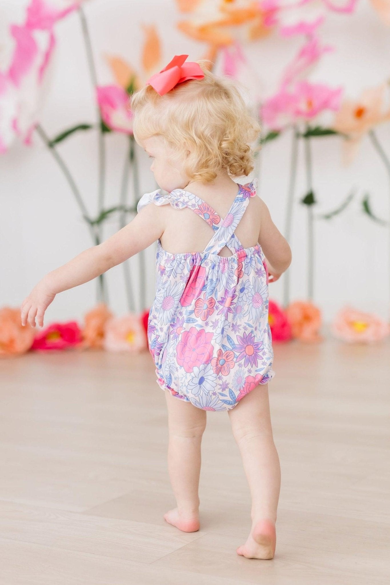 Sweet Springtime Ruffle Cross Back Romper - Blissfully Lavender BoutiqueMila & Rose ®