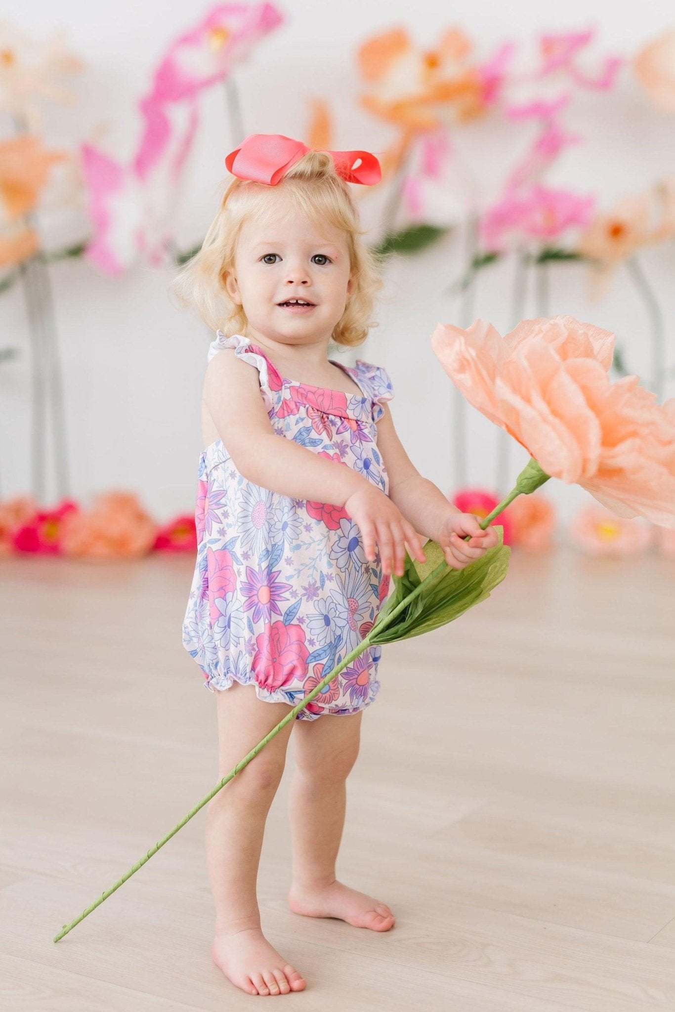 Sweet Springtime Ruffle Cross Back Romper - Blissfully Lavender BoutiqueMila & Rose ®