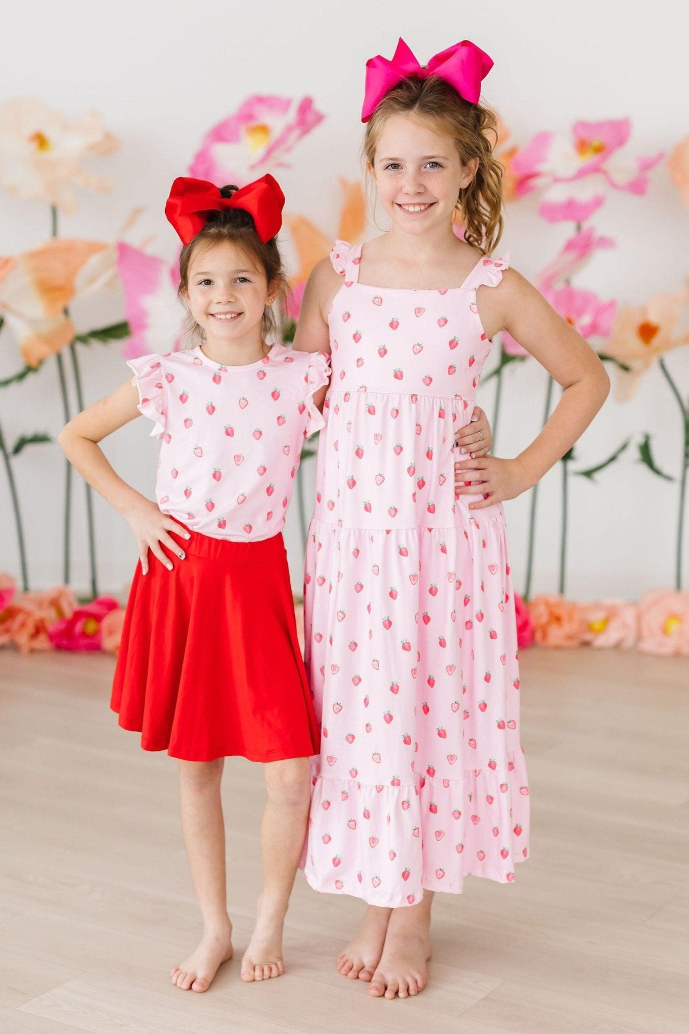 Sweet Strawberries Ruffle Maxi Dress - Blissfully Lavender BoutiqueMila & Rose ®