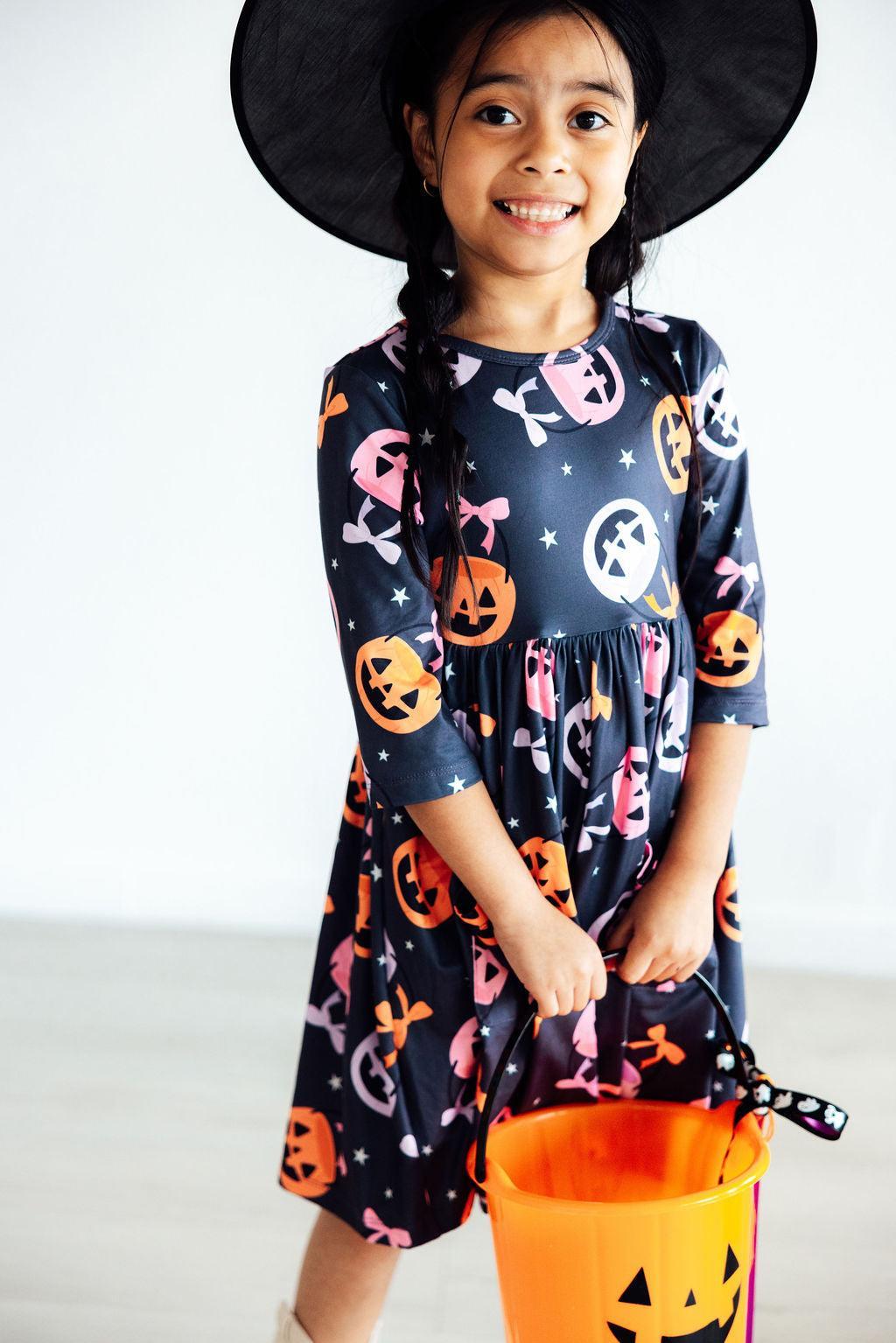 Sweet Tooth 3/4 Sleeve Pocket Twirl Dress - Blissfully Lavender BoutiqueMila & Rose ®
