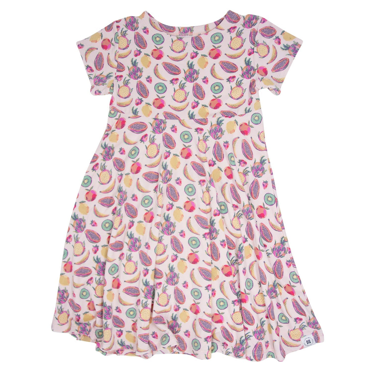 Girls Cap Sleeve Swirly Dress
