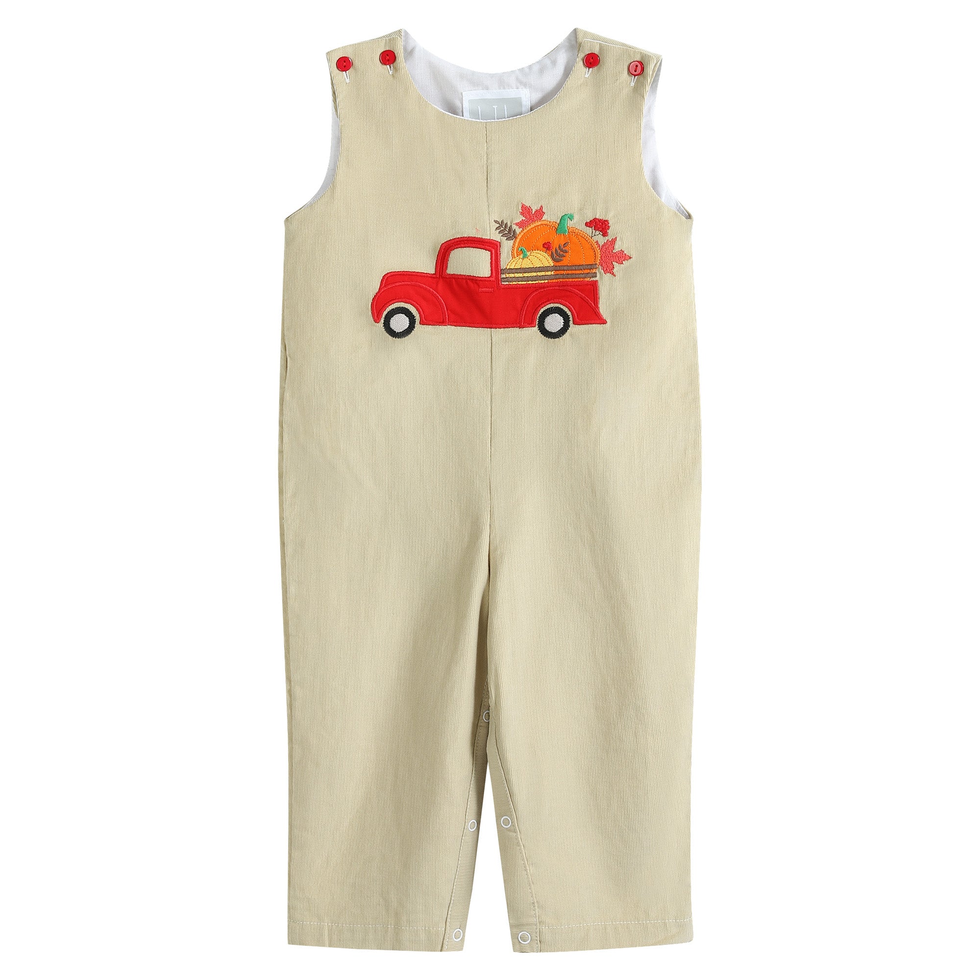 Tan Pumpkin Truck Overalls