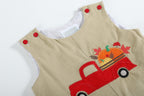 Tan Pumpkin Truck Overalls